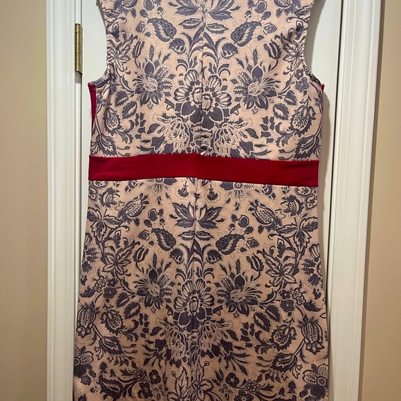 Mismash Black and White Sheath Dress Sleeveless Crew Neck - Picture 2 of 5